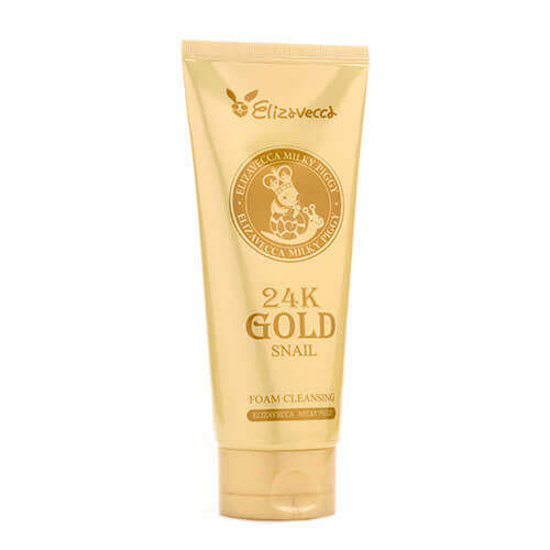 Пенка для умывания улиточная ELIZAVECCA 24k gold snail Cleansing Foam 180 мл