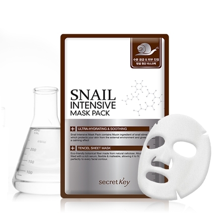 Маска для лица тканевая с муцином улитки SECRET KEY Snail Intensive Mask Pack 1P(sheet) 20 гр