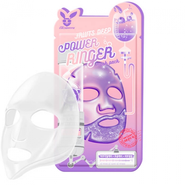 Маска для лица тканевая ELIZAVECCA FRUITS DEEP POWER RING MASK PACK 23 мл