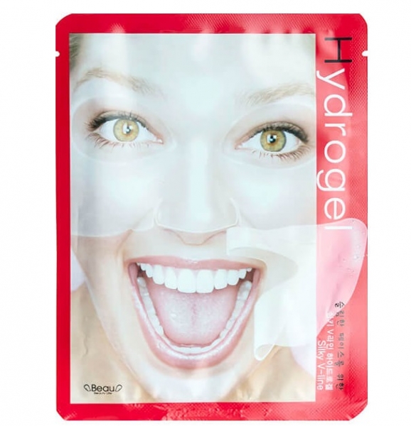 Гидрогелевая маска для восстановления контуров лица BeauuGreen Hydrogel Silky V-Line Mask