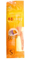 RUBBER GLOVE TWO TONE Перчатки латексные хозяйственные двухцветные (размер S)