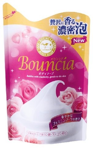Мыло жидкое для тела Milky Body Soap Bouncia увлажняющее, со сливками и коллагеном цветочный аромат 430 мл