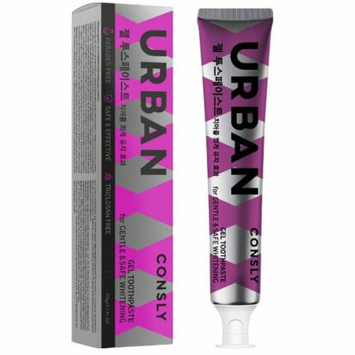 Consly Зубная паста гелевая отбеливающая - Urban whitening care gel toothpaste 105г