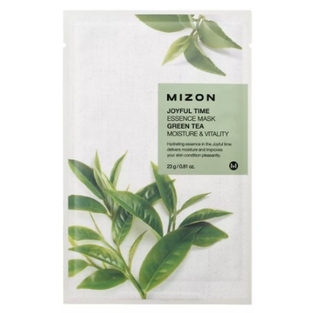 Тканевая маска для лица с экстрактом зелёного чая MIZON Joyful Time Essence Mask Green Tea 23 г