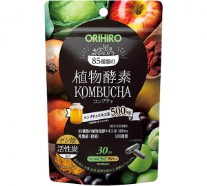Orihiro Kombucha Ферментированный экстракт чайного гриба комбуча и 85 растительных энзимов № 90