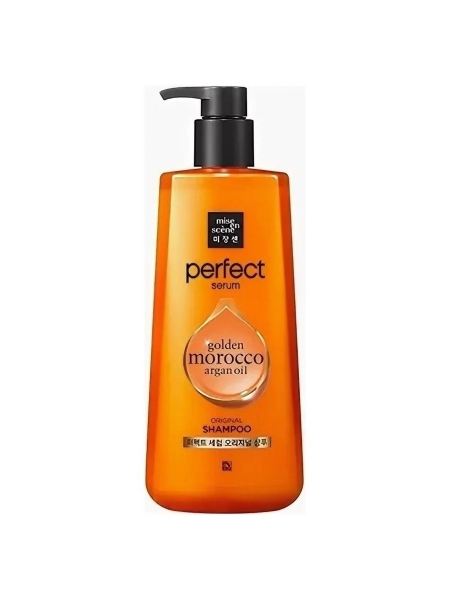 Mise en Scene Perfect Serum Shampoo Golden Morocco Argan Oil Шампунь для поврежденных волос 680 мл