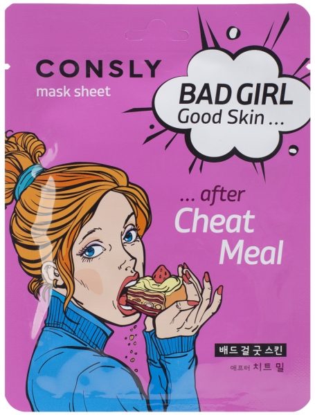 Маска тканевая BAD GIRL после читмила Good Skin after Cheat Meal Mask Sheet, 23мл