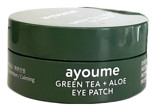 Патчи для глаз от отечности с экстрактом зеленого чая и алоэ AYOUME GREEN TEA+ALOE EYE PATCH 1,4гр*60