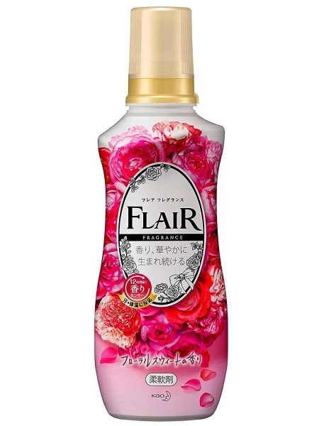 KAO Flair Fragrance Floral Sweet Кондиционер-смягчитель для белья со сладким цветочно-фруктовым ароматом 540 мл