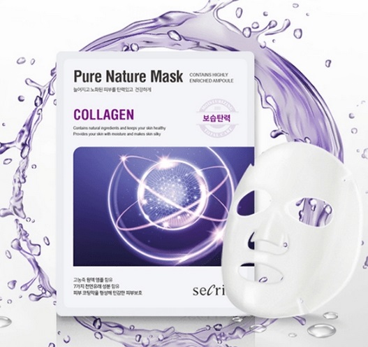 Маска для лица тканевая ANSKIN Secriss Pure Nature Mask Pack-Collagen 25 мл