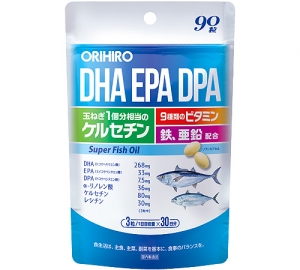 Orihiro Омега-3, лецитин и кверцетин № 90