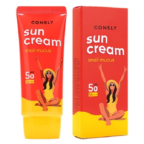 CONSLY Солнцезащитный Крем с муцином улитки SPF 50+/PA+++