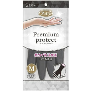 Перчатки виниловые ST Family Premium Protect с двухслойной структурой и противовирусной обработкой размер М