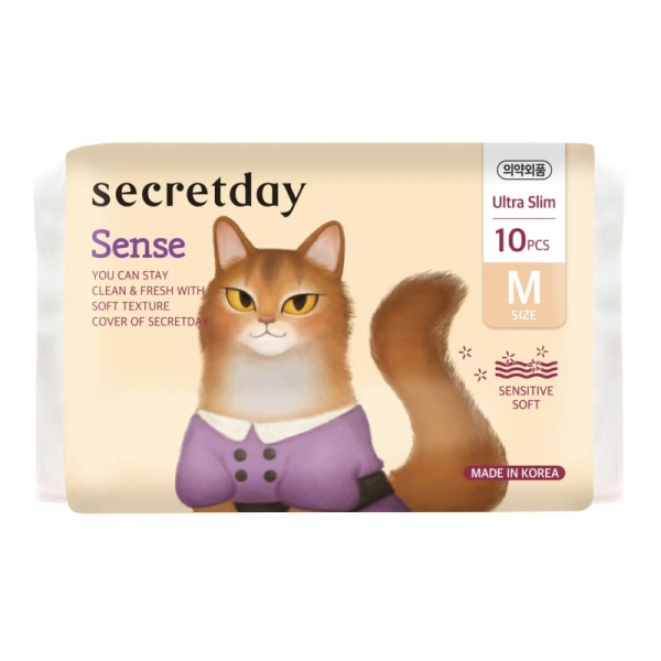 Прокладки гигиенические Secret Day Sense, размер М, 10 шт