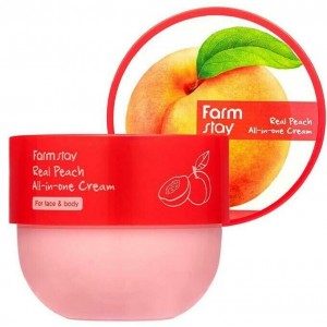 FarmStay Real Peach All-in-one Cream Многофункциональный крем с экстрактом персика 300 мл