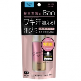 LION Ban Premium Gold Label Премиальный дезодорант-антиперспирант роликовый нано-ионный с ароматом цветочного мыла 40 мл