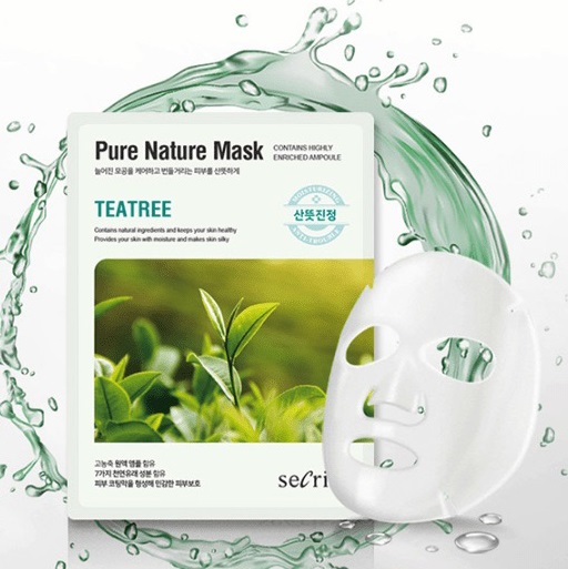 Маска для лица тканевая ANSKIN Secriss Pure Nature Mask Pack-Teatree 25 мл