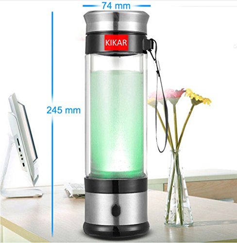 KIKAR Portable Hydrogen Water Generator Glass Bottle Портативный генератор водородной воды