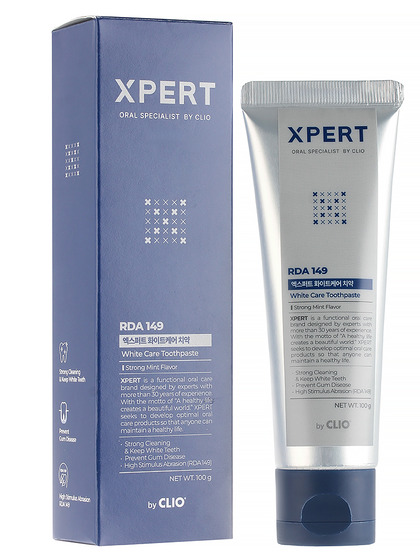 CLIO Xpert White Care Toothpaste Отбеливающая зубная паста комплексного действия 100 г