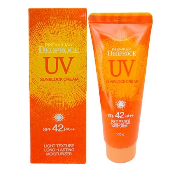 Солнцезащитный крем для кожи лица и тела SPF 42+ PA++DEOPROSE Premium UV Sun Block Cream SPF 42+ PA++ 100 гр