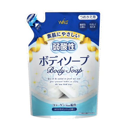 Wins Mild Acidity Body Soap Смягчающее крем-мыло для тела с коллагеном и лауриновой кислотой аромат мыла 400 мл