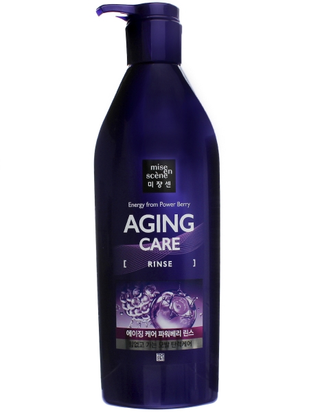 Mise-en-scène Aging Care Shampoo Антивозрастной шампунь для волос с пудрой чёрного жемчуга 680 мл