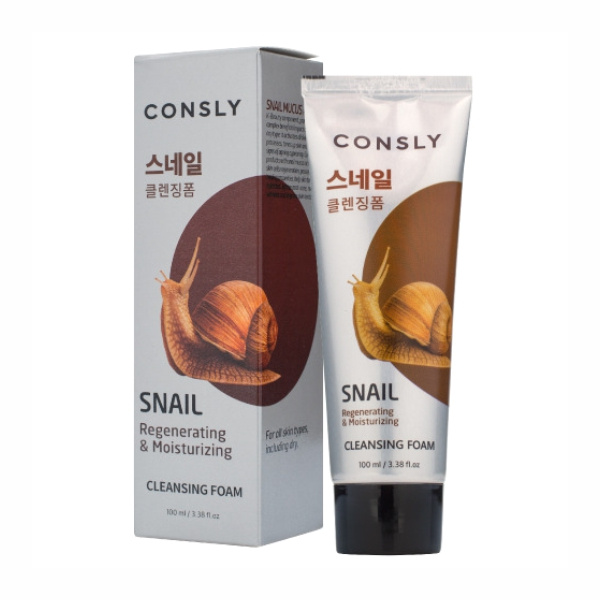 Consly Регенерирующая пенка для умывания с муцином улитки Snail Regenerating & Moisturizing Cleansing Foam 100 мл