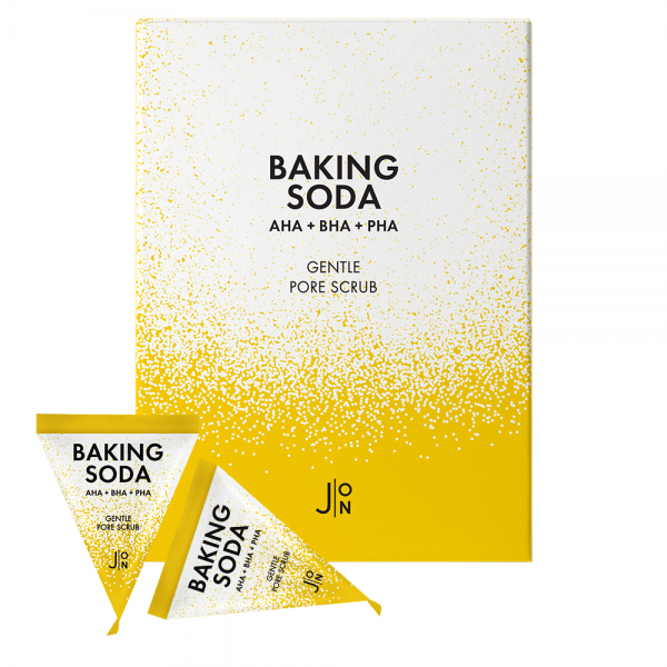 J:ON Baking Soda Gentle Pore Scrub Содовый скраб с 3 типами кислот для глубокого очищения пор кожи лица 20 шт по 5 мл