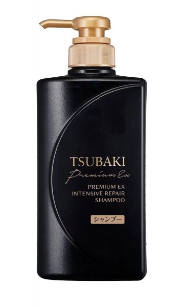 Shiseido Tsubaki Premium EX Шампунь для волос Интенсивное восстановление, с маслом камелии 490 мл