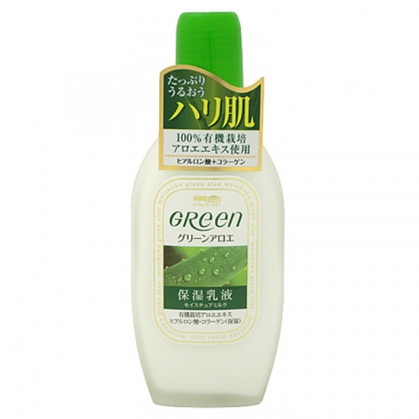 Увлажняющее молочко для ухода за сухой и нормальной кожей лица Meishoku Green Plus Aloe Moisture Milk 170 мл
