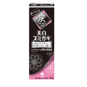 KOBAYASHI Паста зубная отбеливающая  c углем и ароматом цветочного чая 90г