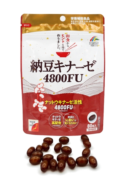 Биологически активная добавка к пище Наттокиназа Unimat Riken Nattokinase 4800 FU 80 капсул