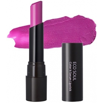 Питательная помада The Saem Eco Soul Color It Serum Lipstick 03 Purple Pink