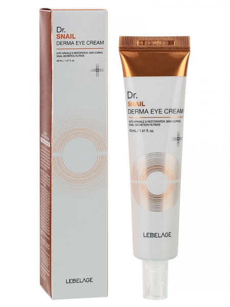 LEBELAGE Крем для кожи вокруг глаз с муцином улитки  Dr. SNAIL DERMA EYE CREAM 40ml