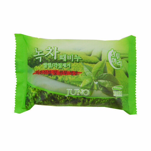 JUNO Мыло с отшелушивающим эффектом с зеленым чаем 150 г