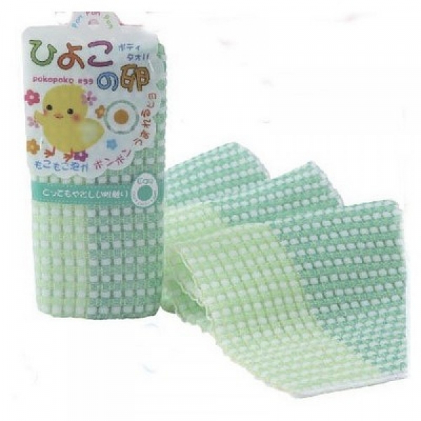 YOKOZUNA Pokopoko egg Мочалка-полотенце для детей (зеленая)