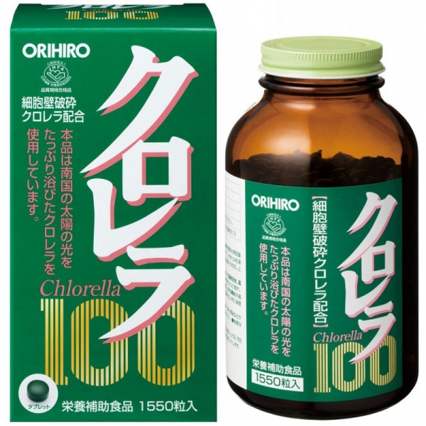 Orihiro Высокоочищенная хлорелла с витаминами группы В Chlorella № 1550