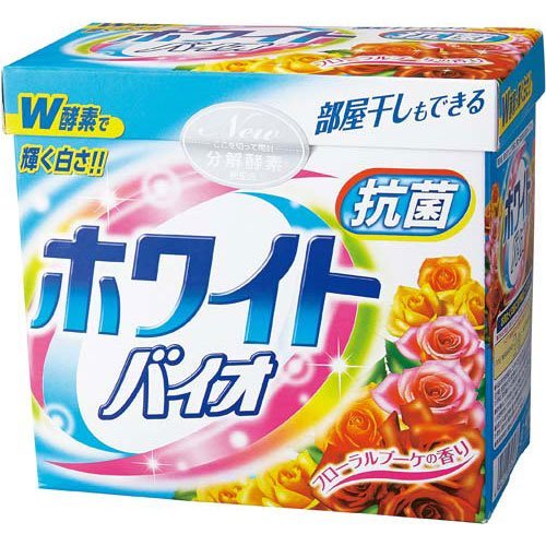 Nihon White Bio Plus Antibacterial Стиральный порошок  с кондиционером цветочный аромат 0,8 кг
