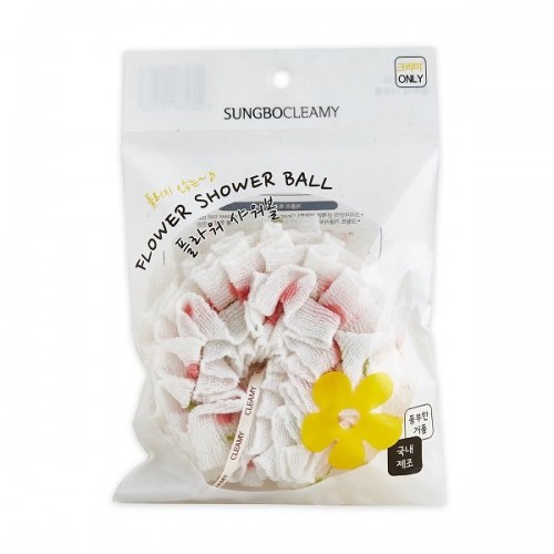 SUNG BO CLEAMY CLEAN&BEAUTY Flower shower ball  Мочалка для душа 1 шт