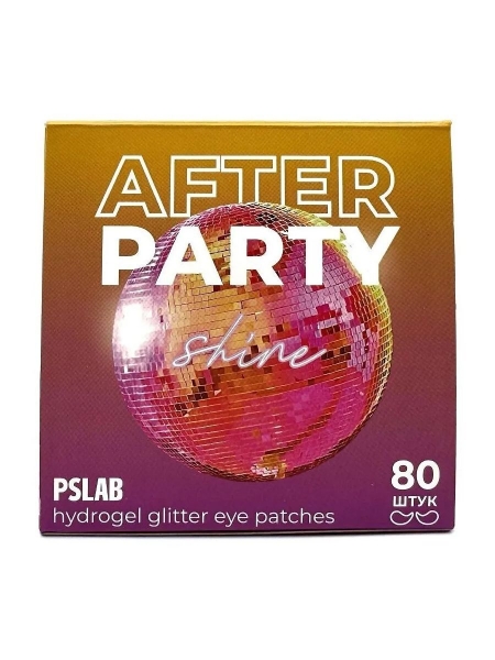 PSLAB After Party Shire Глиттер-патчи с комплексом витаминов против темных кругов 80шт