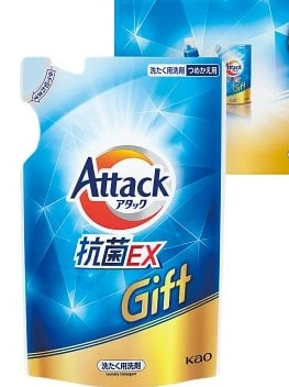 Attack Gift Высокоэффективный гель для стирки белья с антибактериальным эффектом сменный блок 590 гр