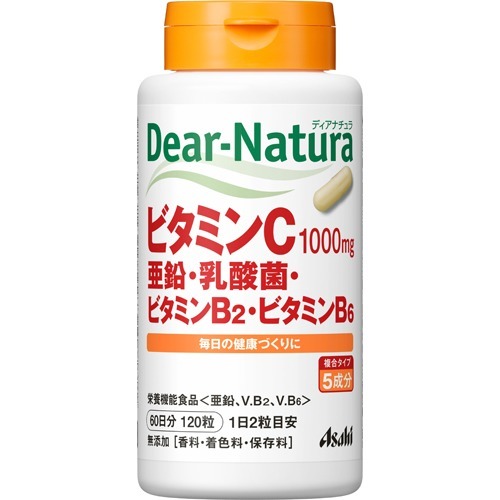 Asahi Dear Natura Витамин C, цинк, молочнокислые бактерии, витамин B2, витамин B6 № 120