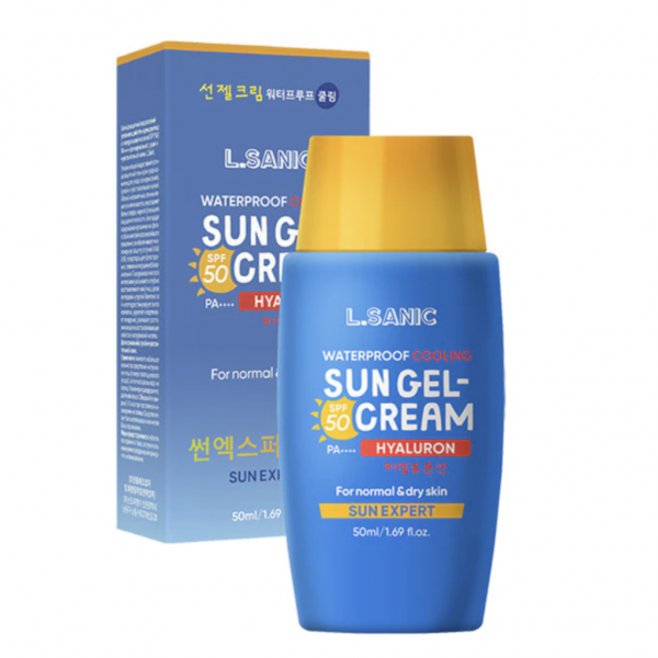 L’Sanic Солнцезащитный гель-крем для лица с гиалуроновой кислотой Sun Expert Hyaluronic Acid Waterproof Cooling Sun Gel-Cream SPF50 PA++++