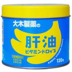OHKI Рыбий жир с витаминами А и D для детей жевательные таблетки со вкусом банана № 120