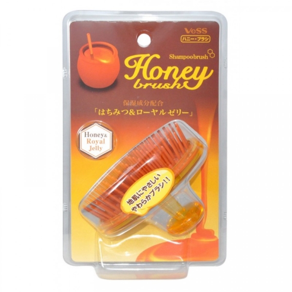 Массажер для кожи головы VESS Honey Shampoo Brush с мёдом и маточным молочком пчёл