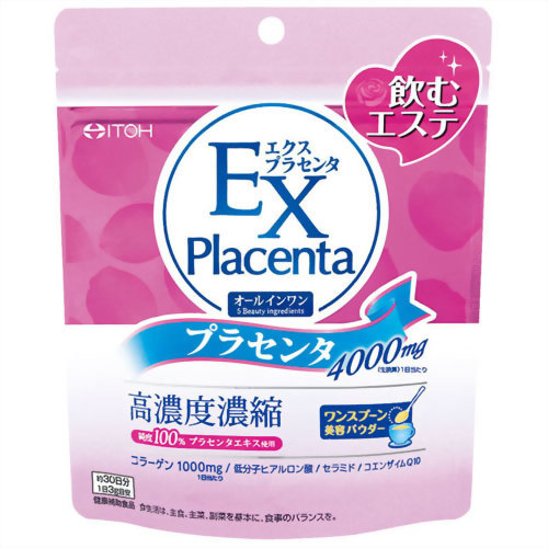 ITOH Placenta EX Плацента с коэнзимом, коллагеном, гиалуроновой кислотой и керамидами 90 гр