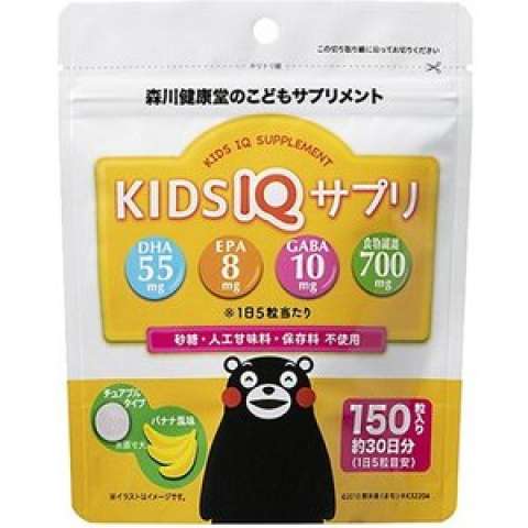 Morikawa IQ Kids Интеллект для детей жевательные таблетки со вкусом банана 150 штук на 30 дней приема