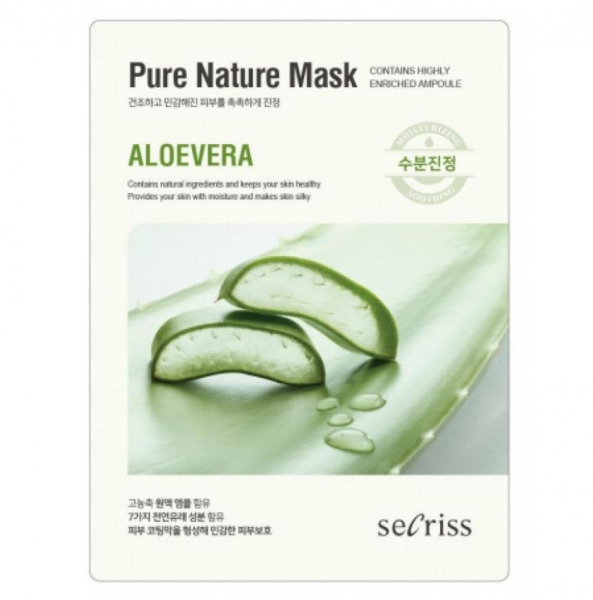 Маска для лица тканевая ANSKIN Secriss Pure Nature Mask Pack- Aloevera 25 мл