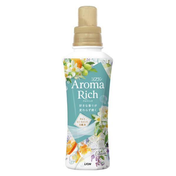 LION Aroma Rich Claire Кондиционер для белья с богатым ароматом натуральных масел 480 мл
