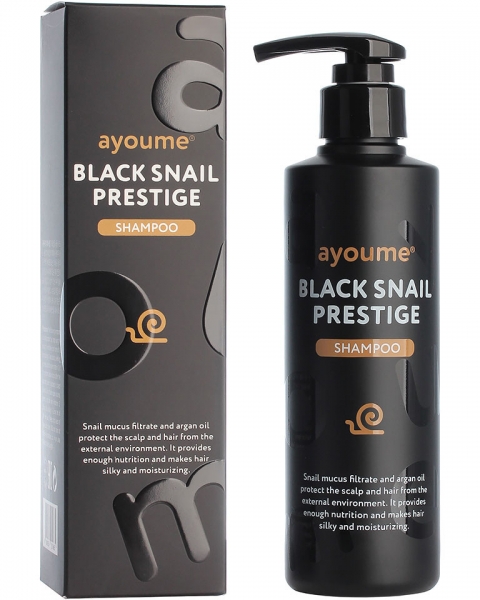 Шампунь для волос с муцином улитки Ayoume Black Snail Prestige Shampoo 240 мл